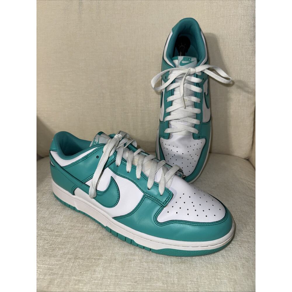 Size 12 - Nike Dunk Low Clear Jade Basketball DV0833-101 EUC